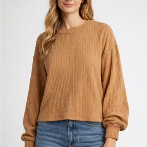 322. Cozy Tan Waffle Knit Sweater